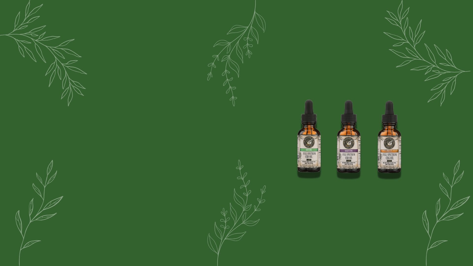 Western MA Hemp's line of Full Spectrum CBD Oil and CBG Oil