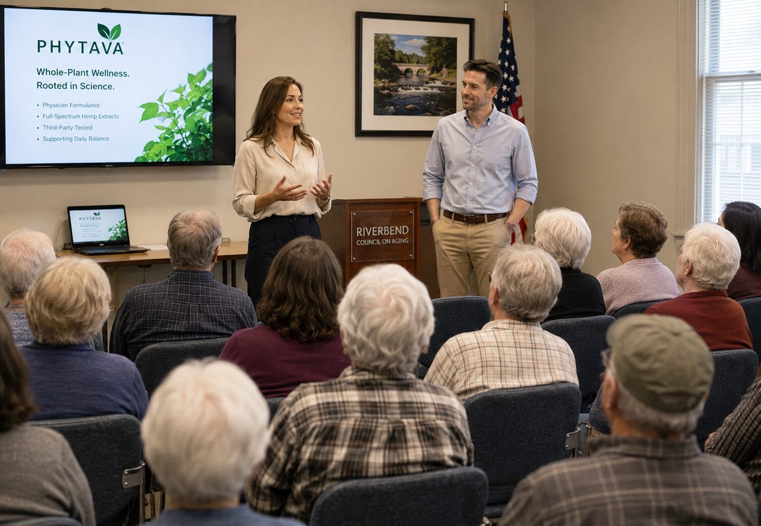 Phytava community education talk with attendees