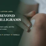 Woman applying lotion to her knee with a reminder to look beyond CBD milligrams