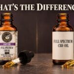 Western MA Hemp Nighttime CBD Oil beside a generic full spectrum CBD oil